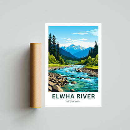 Elwha River Travel Poster