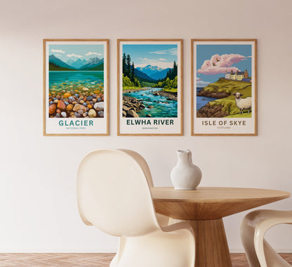 Elwha River Travel Poster