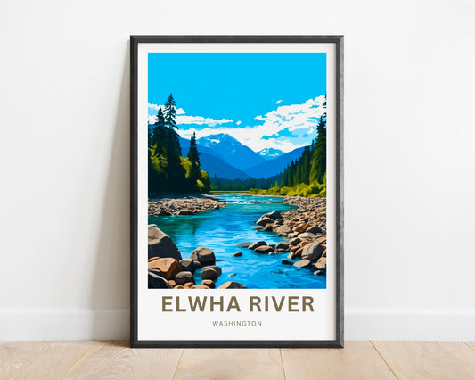 Elwha River Travel Poster