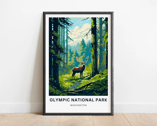 Olympic National Park Travel Poster