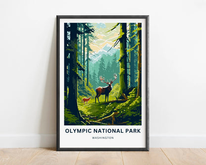 Olympic National Park Travel Poster