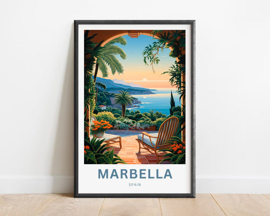 Marbella Beach Travel Poster