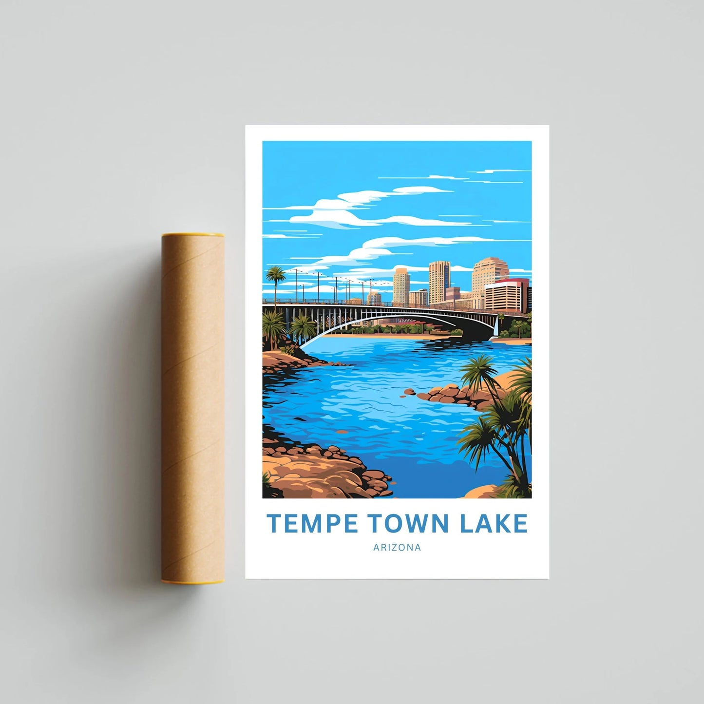 Tempe Town Lake Travel Poster