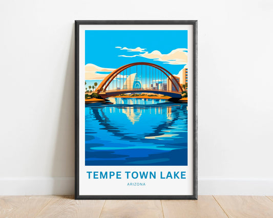 Tempe Town Lake Travel Poster