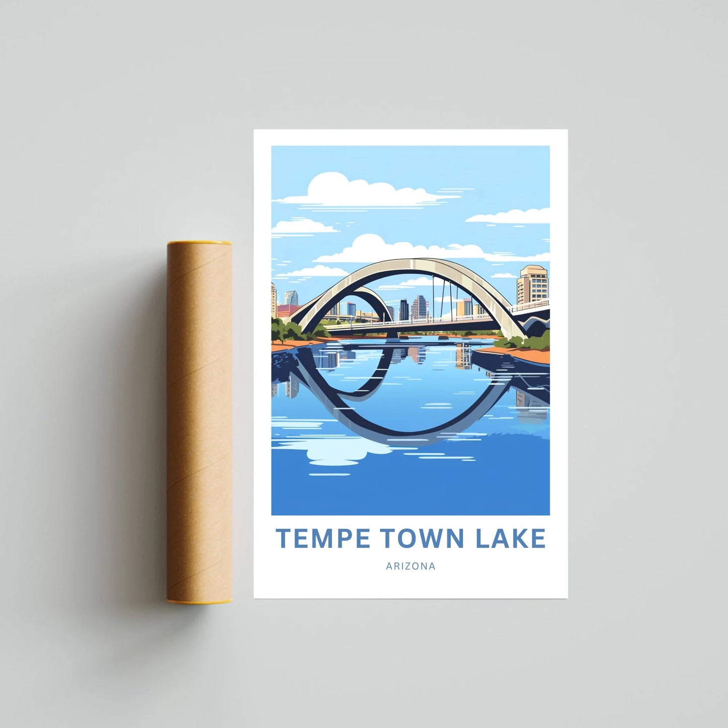 Tempe Town Lake Travel Poster