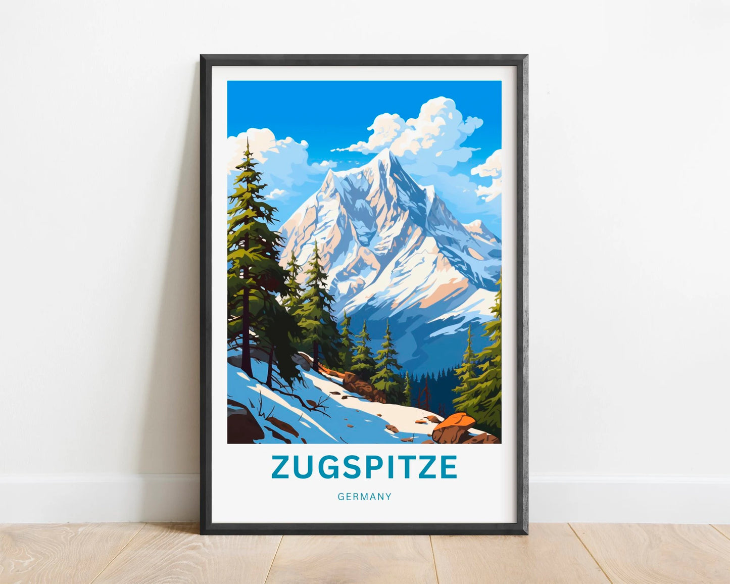 Zugspitze Travel Poster