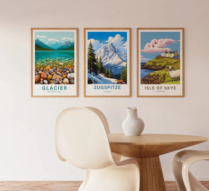 Zugspitze Travel Poster