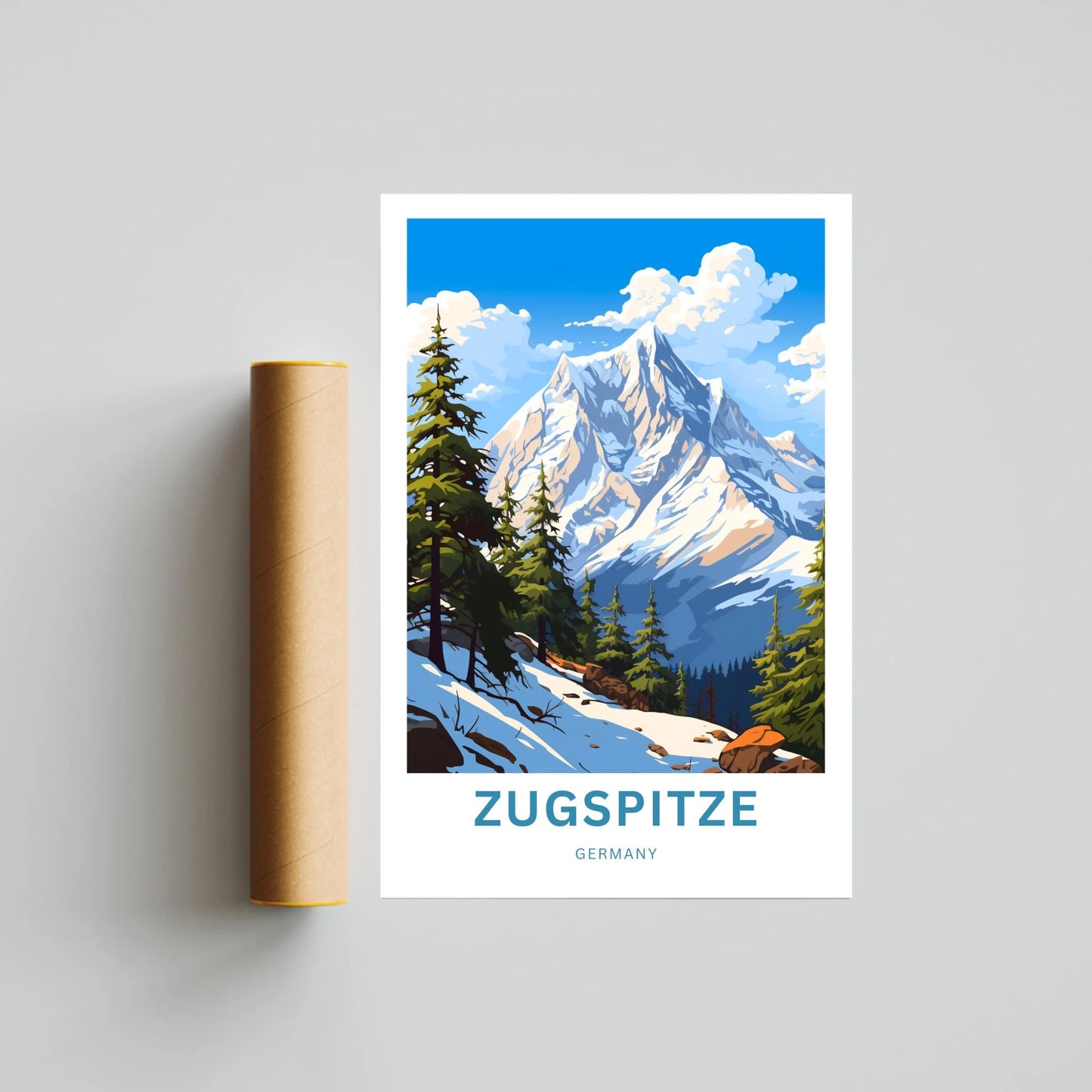 Zugspitze Travel Poster