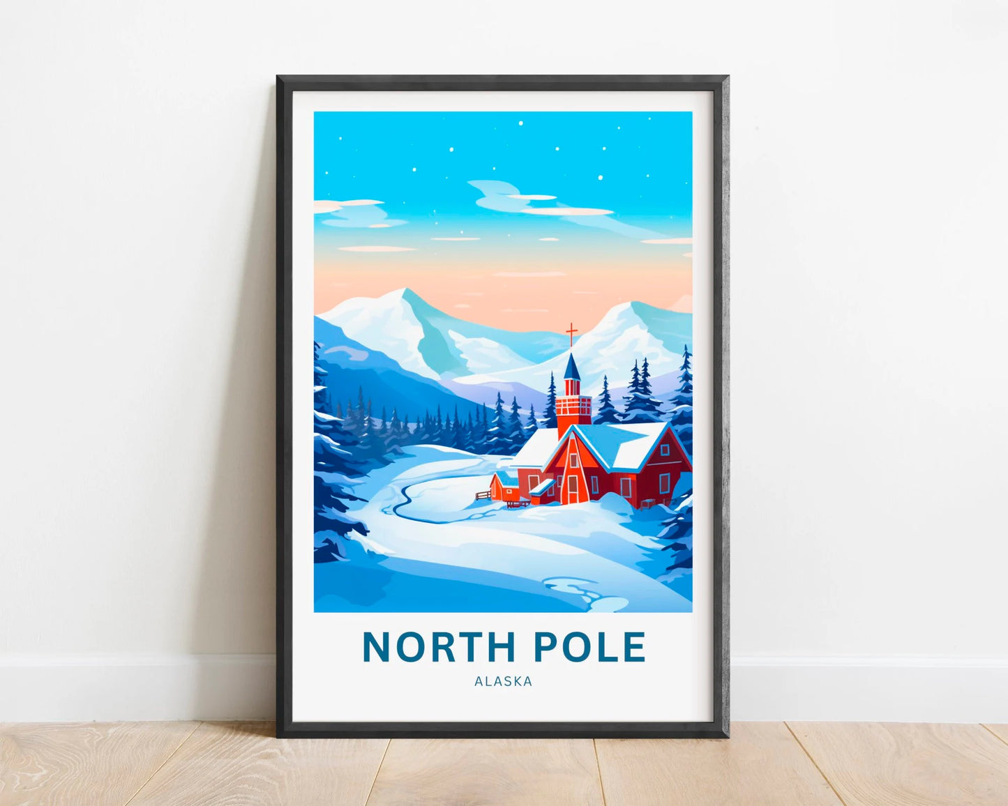 North Pole  Travel Poster