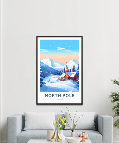 North Pole  Travel Poster