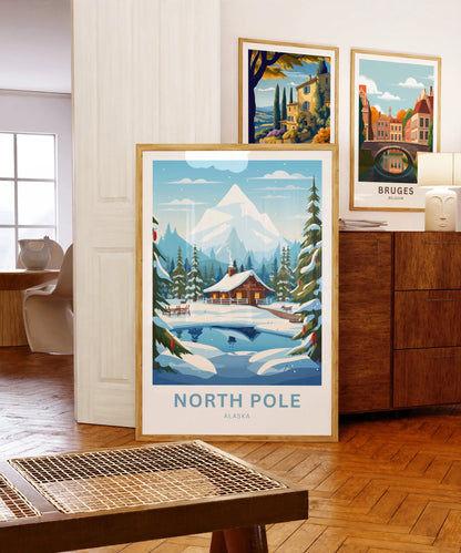 North Pole  Travel Poster