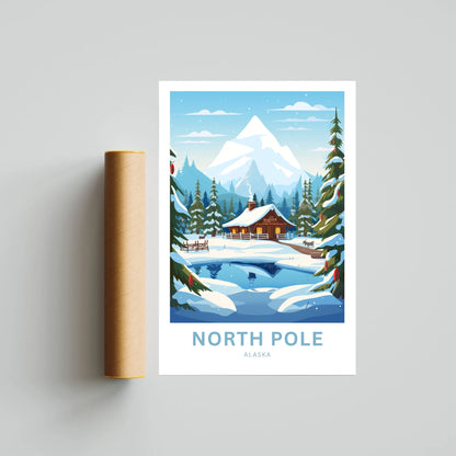 North Pole  Travel Poster