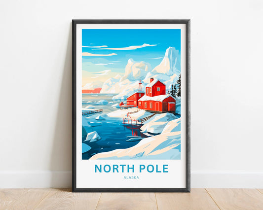 North Pole  Travel Poster