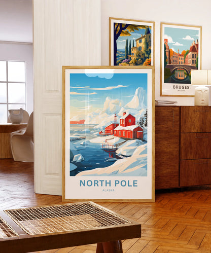 North Pole  Travel Poster