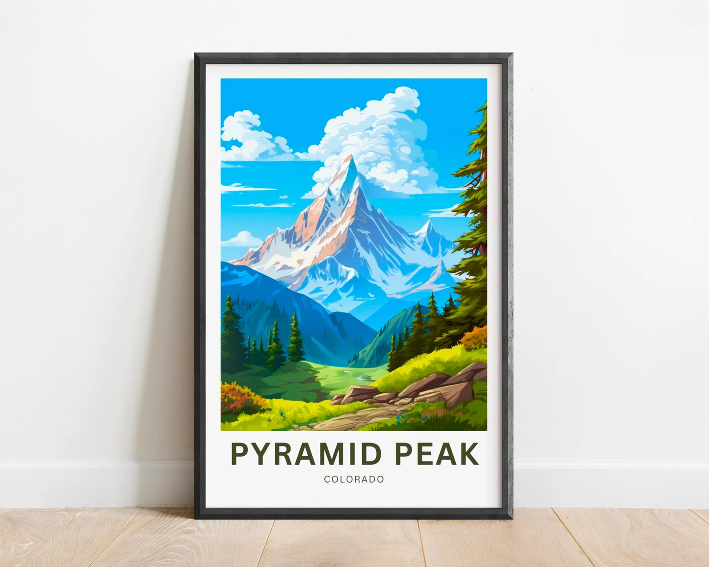 Pyramid Peak Travel Poster