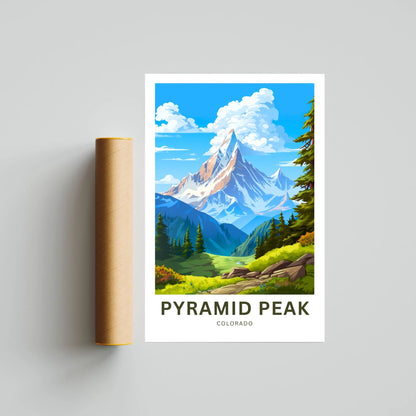 Pyramid Peak Travel Poster