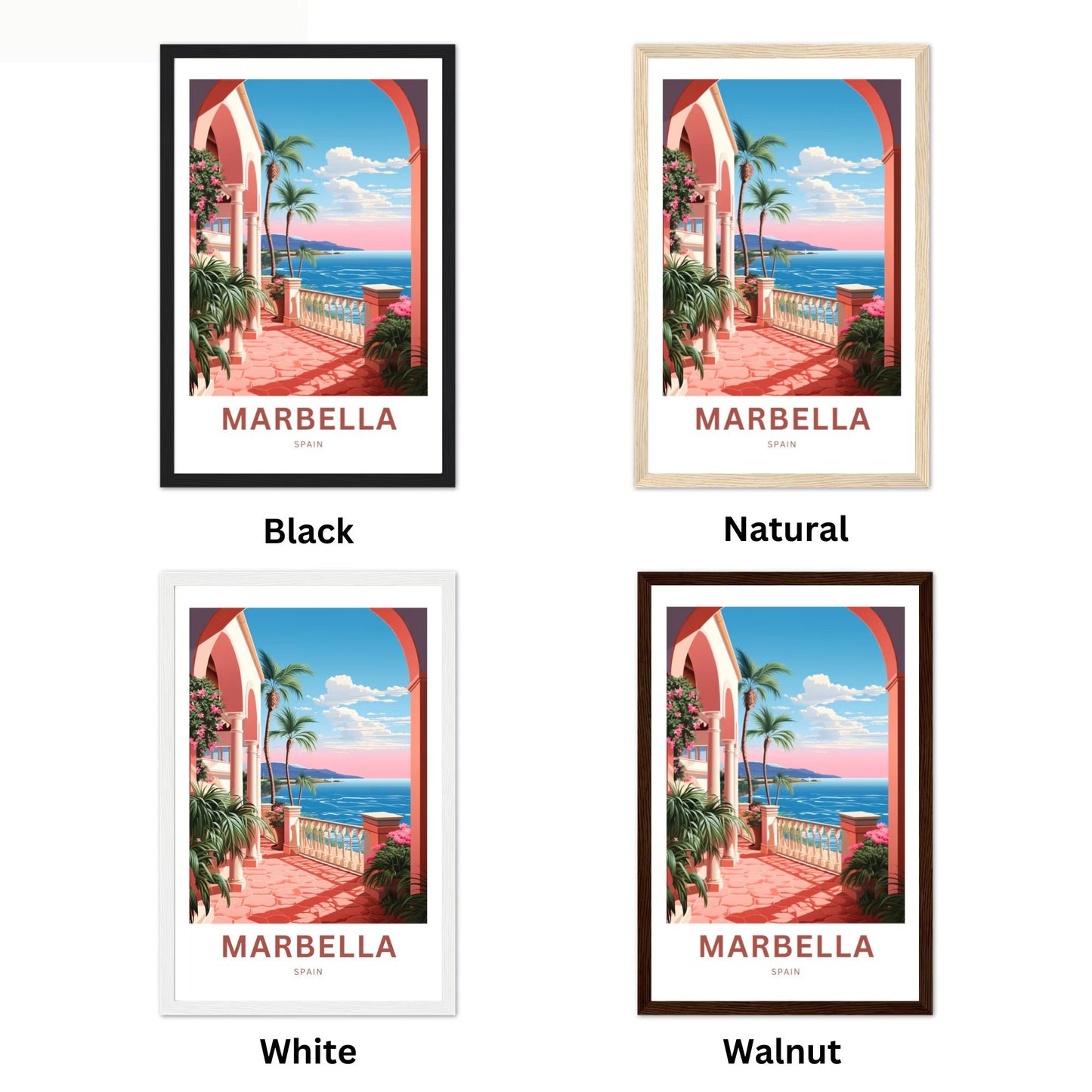 Marbella Beach Travel Poster