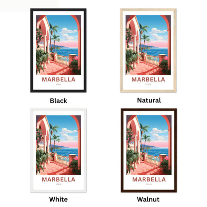 Marbella Beach Travel Poster