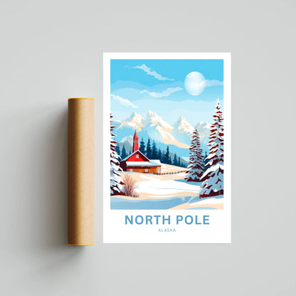 North Pole  Travel Poster