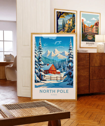 North Pole  Travel Poster