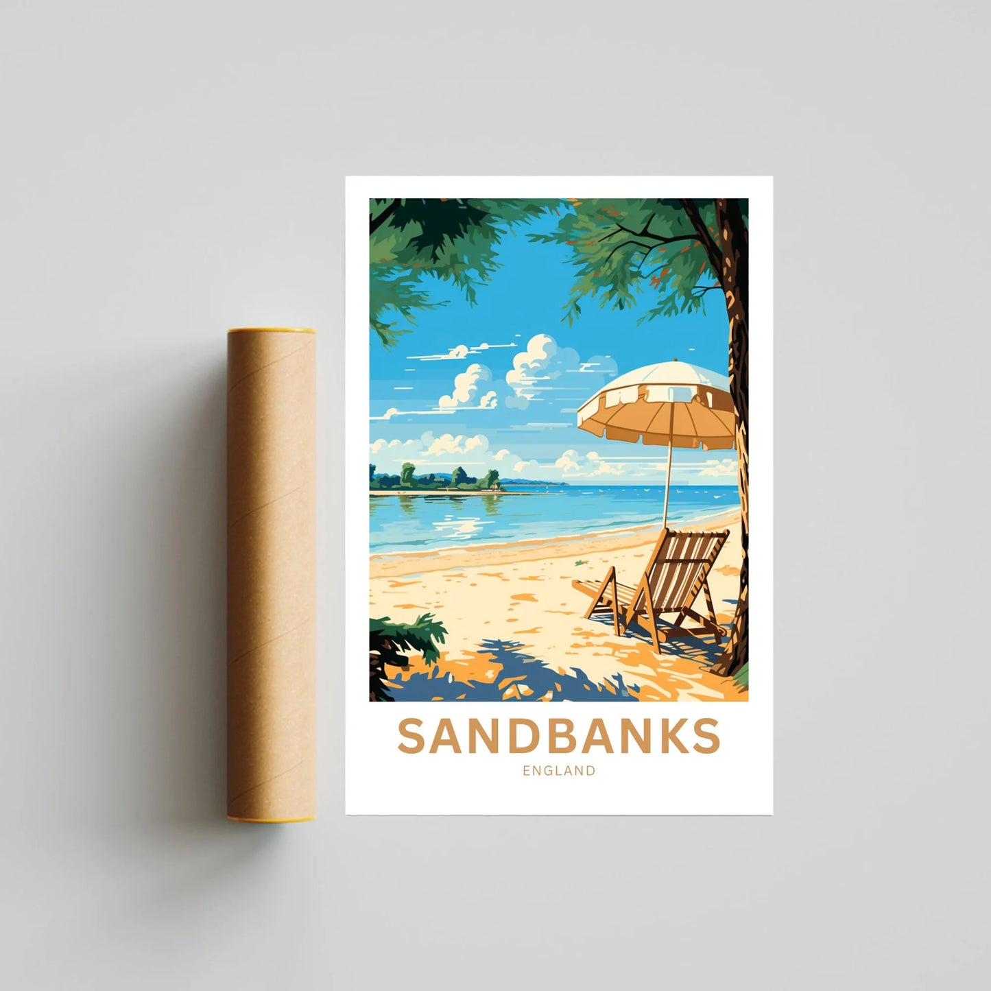 Sandbanks Travel Poster