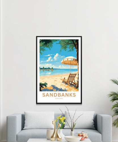 Sandbanks Travel Poster