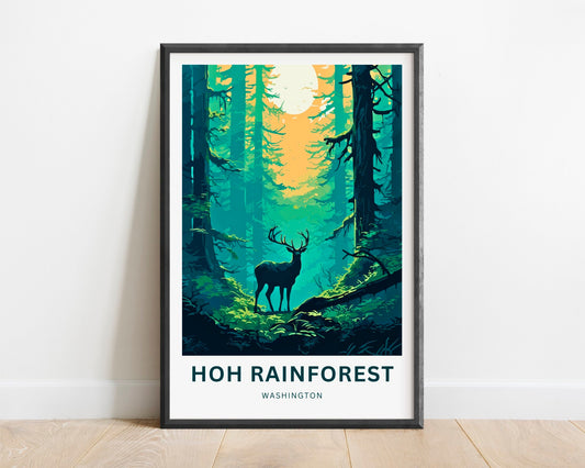 Hoh Rainforest Travel Poster