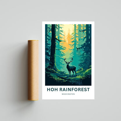 Hoh Rainforest Travel Poster
