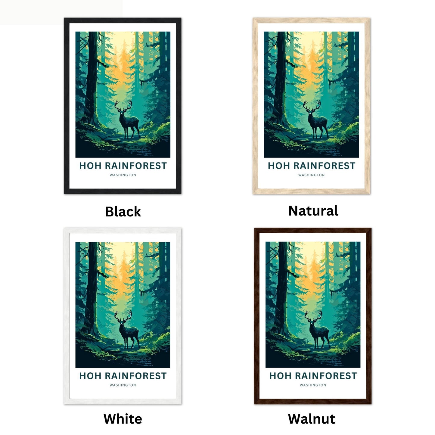 Hoh Rainforest Travel Poster
