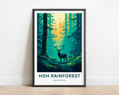 Hoh Rainforest Travel Poster
