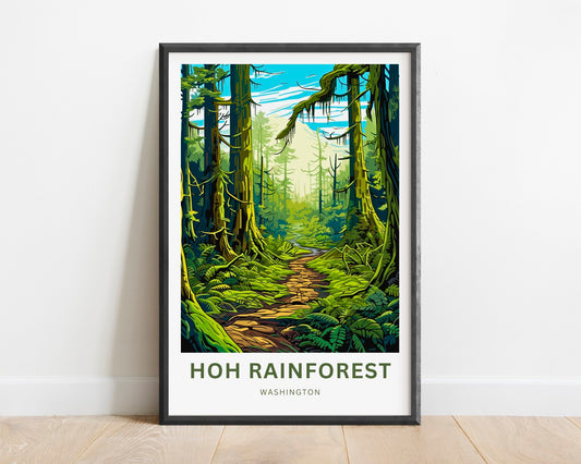Hoh Rainforest Travel Poster