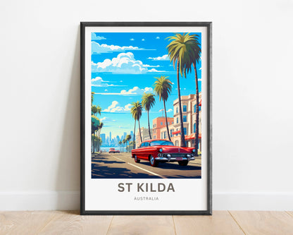 St Kilda Travel Poster