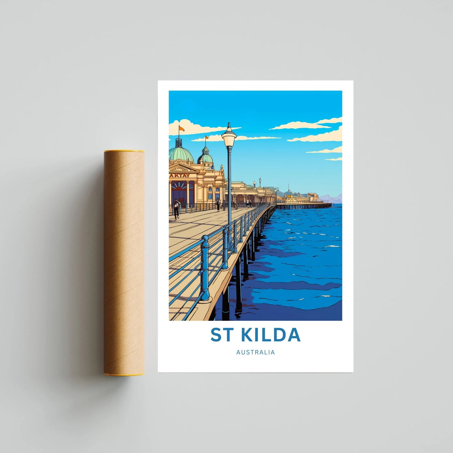 St Kilda Travel Poster