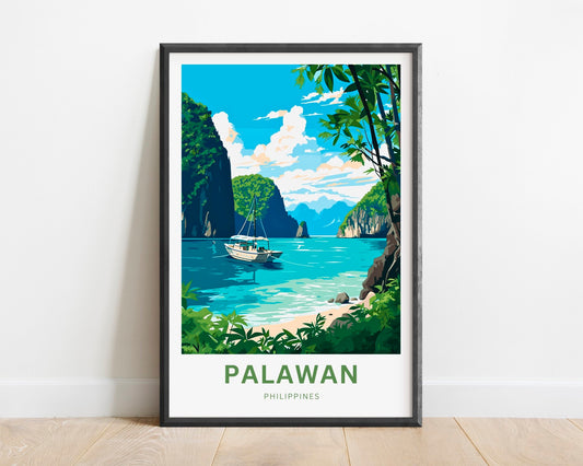 Palawan Travel Print - Palawan poster, Philippines Wall Art, Framed present, Gift Philippines Present - TravelTreasureCo