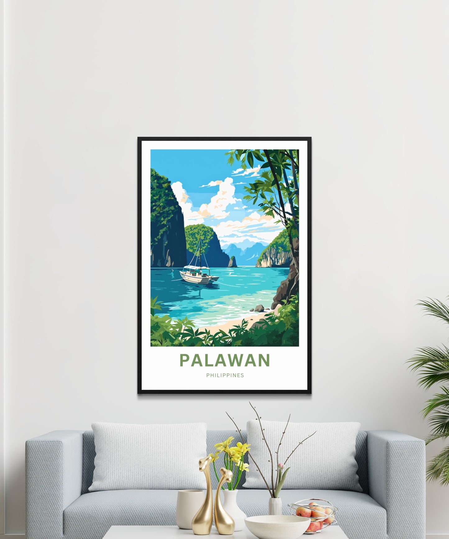 Palawan Travel Print - Palawan poster, Philippines Wall Art, Framed present, Gift Philippines Present - TravelTreasureCo