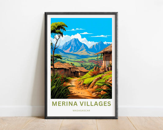 Merina Villages Travel Poster