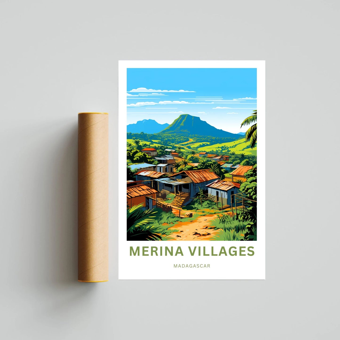 Merina Villages Travel Poster