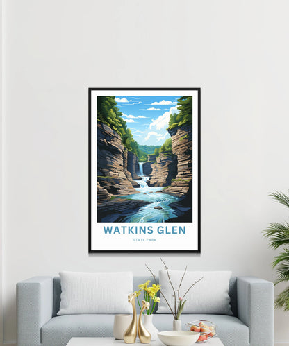 Watkins Glen Travel Poster