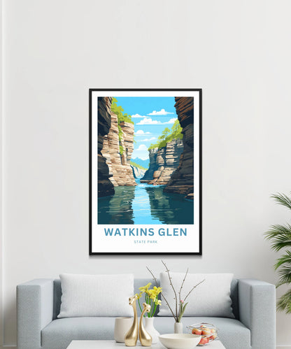 Watkins Glen Travel Poster