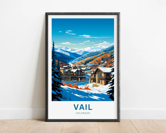 Vail Ski Resort Travel Poster