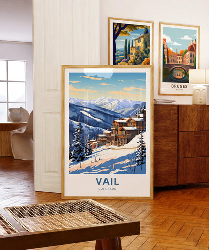 Vail Ski Resort Travel Poster