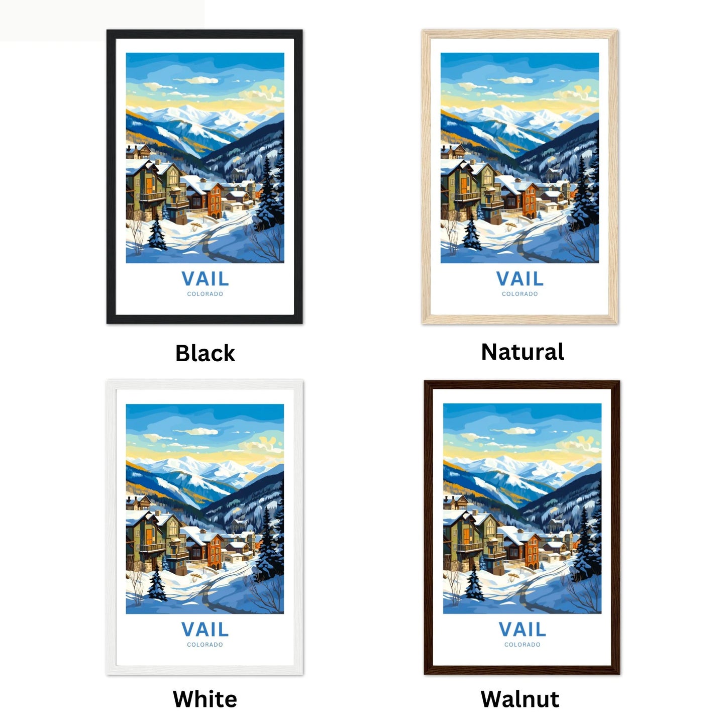 Vail Ski Resort Travel Poster