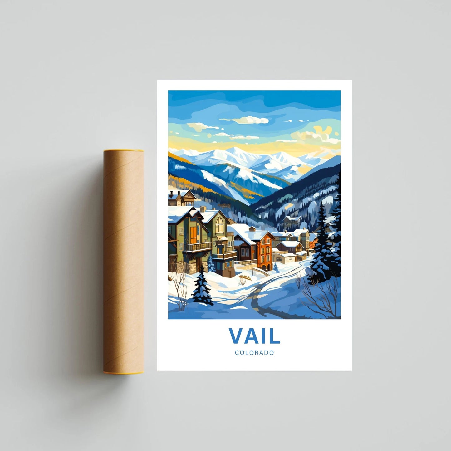 Vail Ski Resort Travel Poster