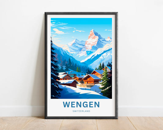 Wengen Travel Poster