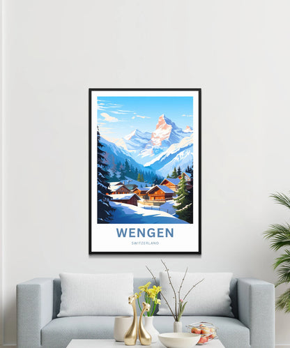 Wengen Travel Poster