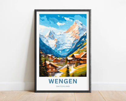 Wengen Travel Poster