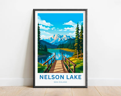 Nelson Lakes Travel Poster