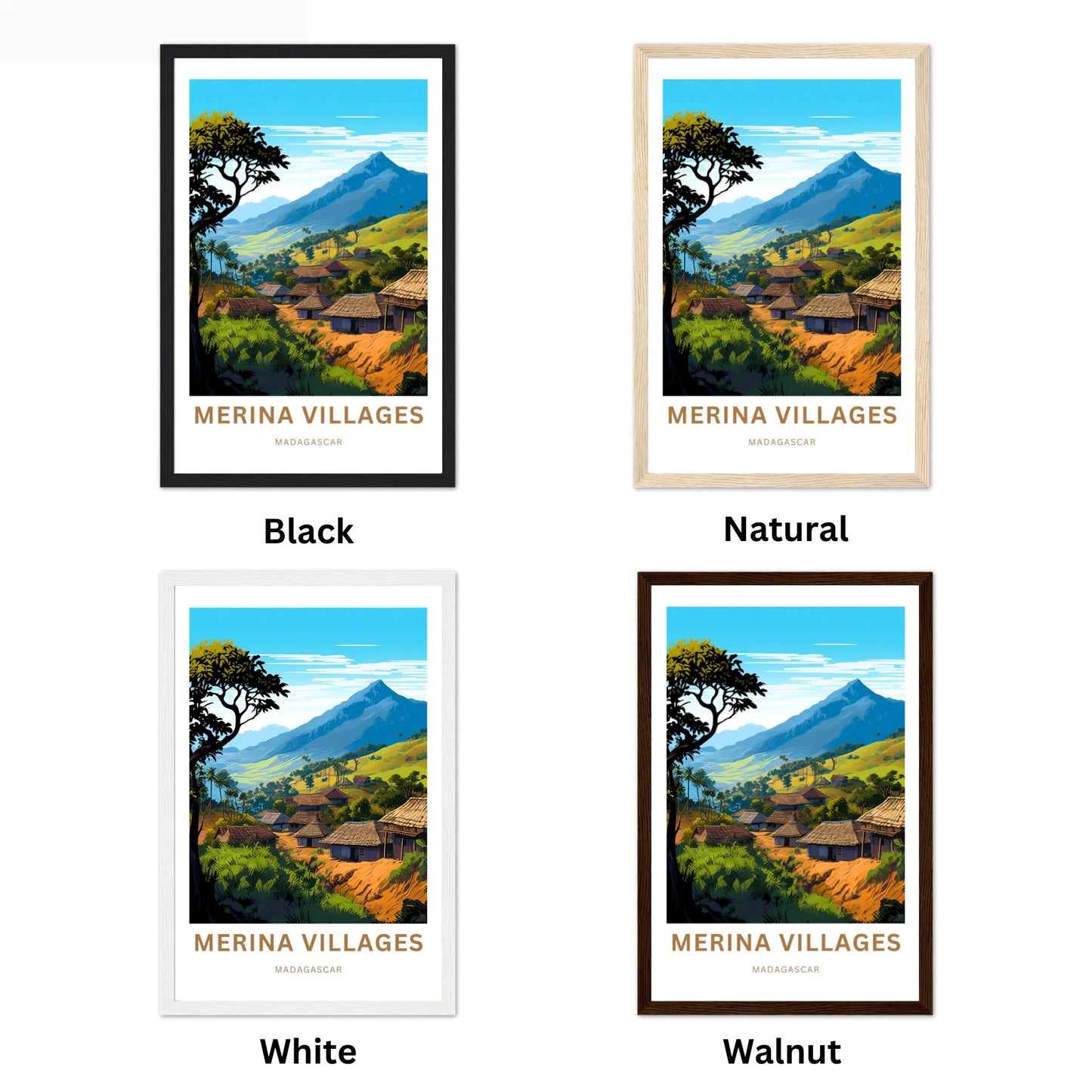 Merina Villages Travel Poster