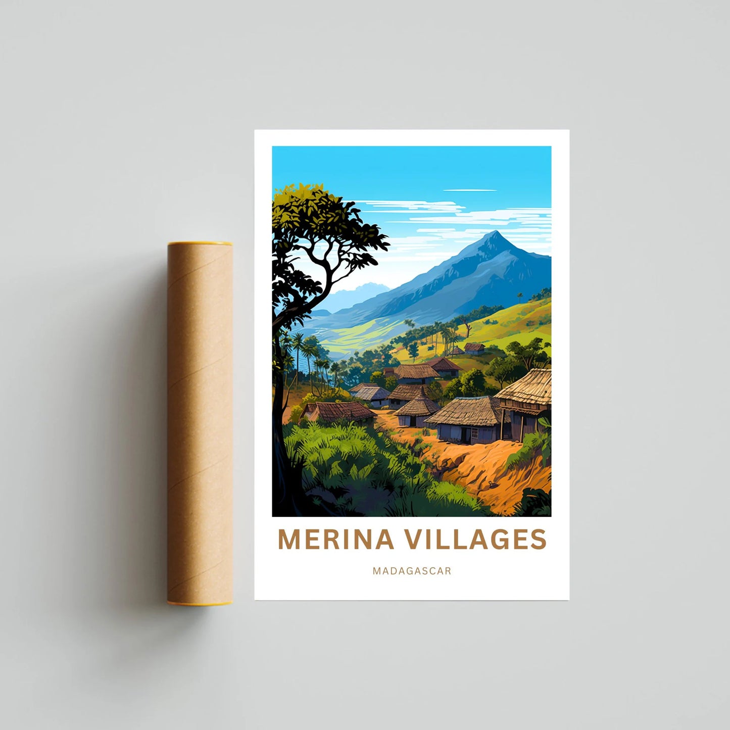Merina Villages Travel Poster