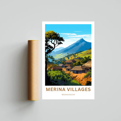 Merina Villages Travel Poster